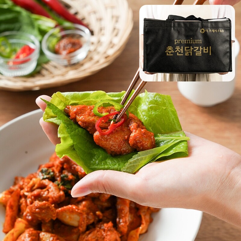 주식회사 더프레시에프앤비,[픽맛집 선물세트] 춘천직배송 국내산 닭고기 순살 춘천닭갈비 1kg+1kg (우동,떡,소스 추가 증정)